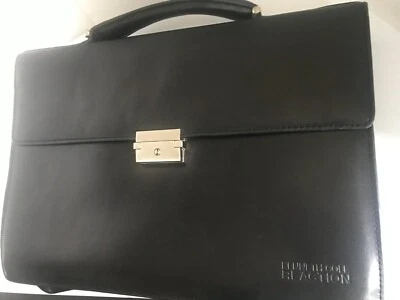 Kenneth Cole Hombre’s o Mujer’s Cuero Negro Maletín/Bolso de Computadora Foto 1 de 4