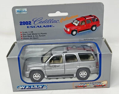 Welly 2002 Cadillac Escalade Collection Pull Back 1:38 cartão GM promocional die cast - Imagem 1 de 4