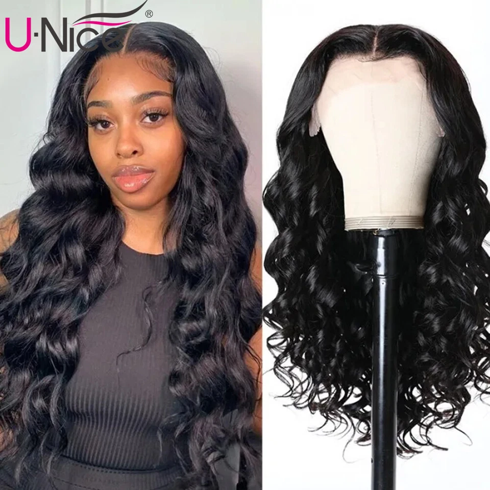 Peluca frontal de encaje onda suelta 13x4 cabello humano pelucas de cabello camboyano para mujeres negras EE. UU. Foto 1 de 4