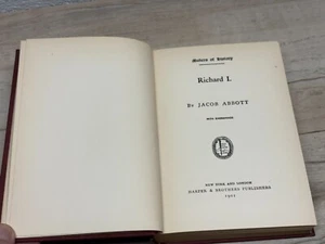 1901 Makers Of History Richard I By Jacob Abbott Hardcover Book - Picture 1 of 16