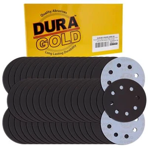 Discos de lijado húmedos/secos de 5" 8 orificios, arena 2000 - 50 discos de papel de lija con gancho y bucle - Imagen 1 de 5