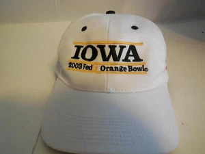 D6 VTG University of Iowa Hawkeye Split Bar Snapback Hat The Game 2003 Orange  - Picture 1 of 6