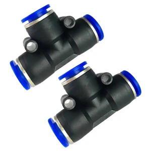 Nylon Pneumatic T TEE fitting hose tube inline push fit connector air line - Picture 1 of 18