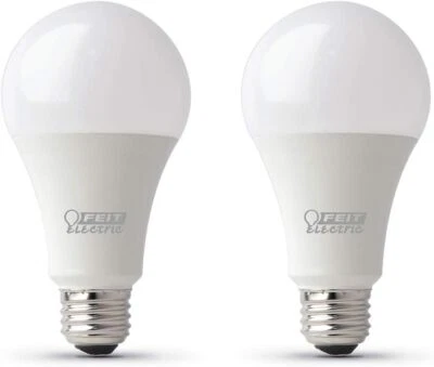 Feit Electric A19 100W Equivalent LED Light Bulbs, 2 Pack, 5000k Daylight  - Image 1 of 4