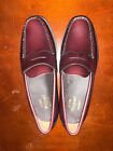 Men?S G.H. Bass Handrafted  Weejuns Wine Leather Logan Loafers Size 7D Nwob