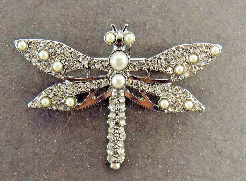 PIN LIBÉLULA / Talbots / Cristal y perlas de imitación / NUEVO / COLGANTE / BROCHE REGALO Foto 1 de 1
