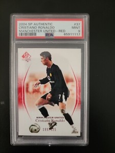 2004 SP Authentic Soccer #37 Cristiano Ronaldo Manchester United MINT PSA 9 Red!