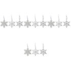 12 Pcs Christmas Ornaments Glitter Snowflake Adornment Icicles Drop Pendant