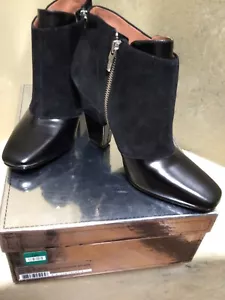 NUEVAS $495 Sigerson Morrison LUJO Mujer Botas al Tobillo Negras 7,5 EE. UU., 38 EU - Imagen 1 de 5