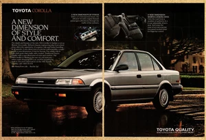 Toyota Corolla 16 Valve Engine - 2 Page Vintage Print Poster Ephemera Art 1987 - Picture 1 of 5