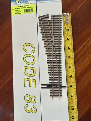 #4 LEFT HAND TURNOUT - CODE 83 -NS Rail HO SCALE - "DCC FRIENDLY " -RTR NEW OOP - Image 1 of 4