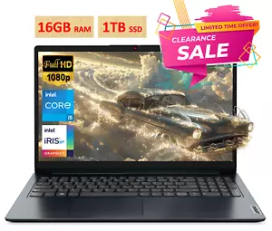 2024 Lenovo IdeaPad Laptop 15.6 FHD 10-Core Intel i5 16GB RAM 1TB SSD Win11 PRO - Picture 1 of 10