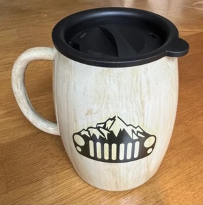 Jeep 4x4 Offroad Mountain Brown Marbled SUV Car Metal Travel Coffee Cup Mug - Picture 1 of 7