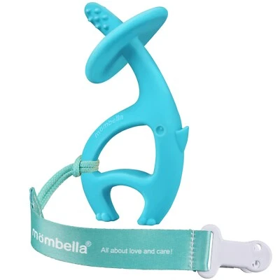 Baby Teething Toys for Babies 3-12 Months with Clip, Mombella Elephant Baby T... - Image 1 of 4