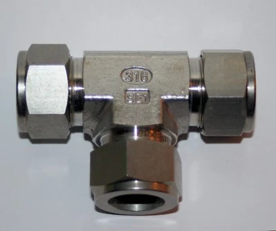 3/4" OD Tube SS Tee Compression Fitting Ham-Let LET-LOK 764L3/4 - Image 1 of 4