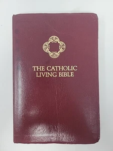 THE CATHOLIC LIVING BIBLE: Paraphrased Red Letter Concordance 1979 Tyndall - Picture 1 of 9