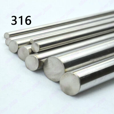 QUARKMRO 316 Stainless Steel Stick Round Bar Solid Rods Dia. 2mm-55mm Length 200mm/250mm