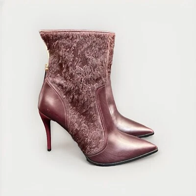 Bruno Magli Womens Pointed Stiletto Zip Up Ankle Boots Red SIZE 7 US - Image 1 of 4