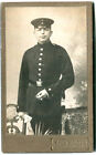 Orig. Pappfoto CDV FINSTERWALDE Atelier E. Wolter, junger Soldat um 1900