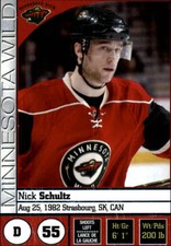 2008-09 Panini Stickers Wild Hockey Card #222 Nick Schultz