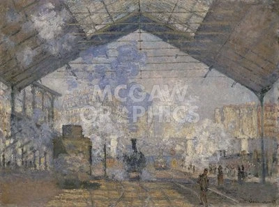 The Saint Lazare Station 1877, Claude Oscar Monet, Wall Decor Art Print 11"x 14" - Image 1 of 2