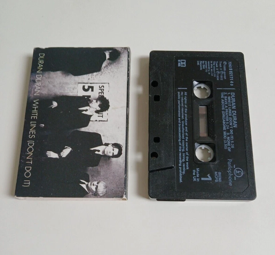 DURAN DURAN WHITE LINES (DON'T DO IT) CASSETTE TAPE SINGLE EMI PARLOPHONE 1995 - Image 1 of 1