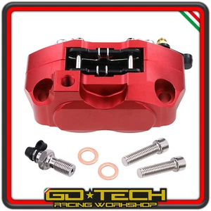 PINZA FRENO RADIALE RACING a 4 PISTONCINI Rossa UNIVERSALE MOTO SCOOTER PIT BIKE - Foto 1 di 4
