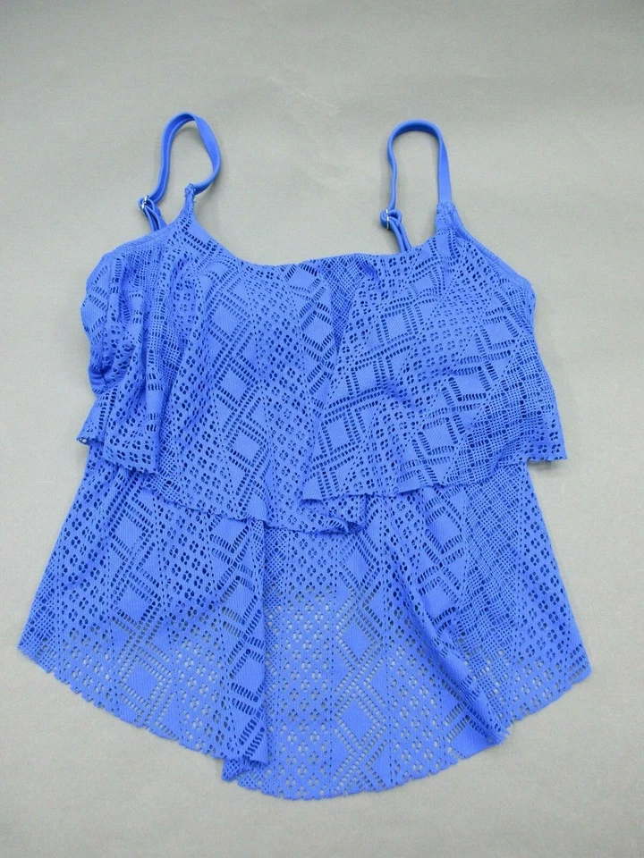 Top de natación azul OceanAvenue talla M para mujer 1A Foto 1 de 4