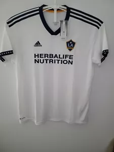 NWT Adidas LA Galaxy Mens 2XL XXL Home 2022 23 Stadium White Soccer Jersey XXL42 - Picture 1 of 10