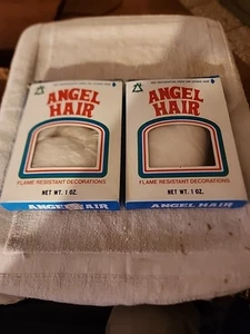 Decoración de vidrio hilado cabello de ángel rizado National Tinsel Co. Nuevo de Lote Antiguo en caja de colección 2 oz - Imagen 1 de 3