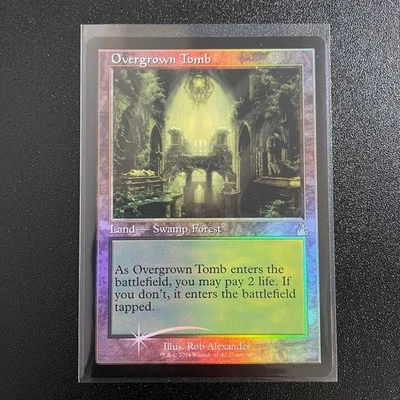 Overgrown Tomb RVR Magic The Gathering Foil Old Frame Card - Image 1 of 4