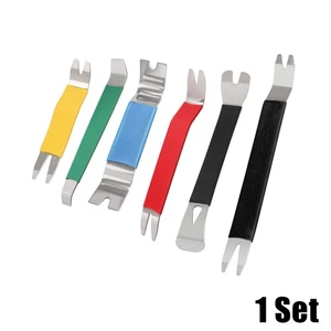 6x Kit de herramientas de palanca de extracción de molduras para tablero de instrumentos de sujetador de panel de puerta de radio de coche - Imagen 1 de 9