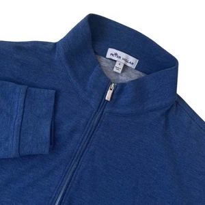 Peter Millar Crown Comfort Interlock Quarter Zip Sweater Size Small Blue - Bild 1 von 7