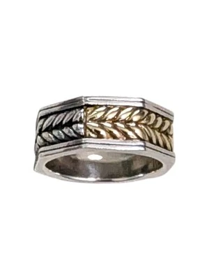 Konstantino Sterling Silver & 18K Gold Ring Size 11 DKJ685-130 S11 MSRP $990 - Image 1 of 4