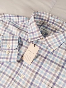 Peter Millar Shirt Mens Medium Garrow Crown Lite Cotton Nylon Performance NWT - Picture 1 of 11