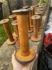 Vintage Bobbins , Large Vintage Industrial Spools