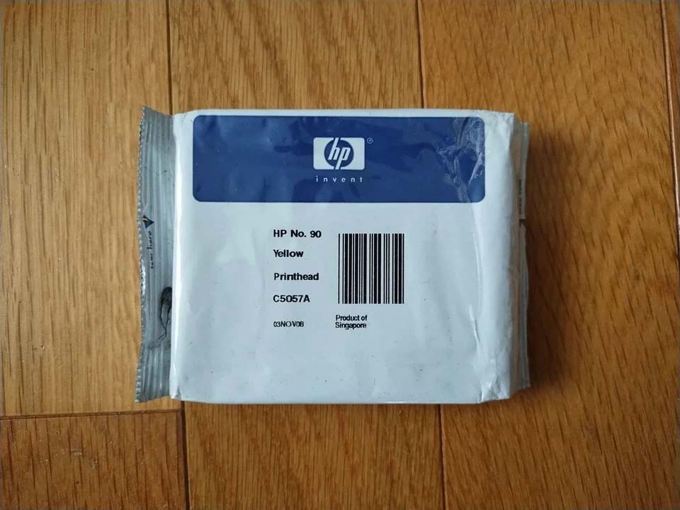 Cabezal de impresión genuino HP #90 2008 amarillo Designjet 4000 4500 C5057A sellado de fábrica Foto 1 de 1
