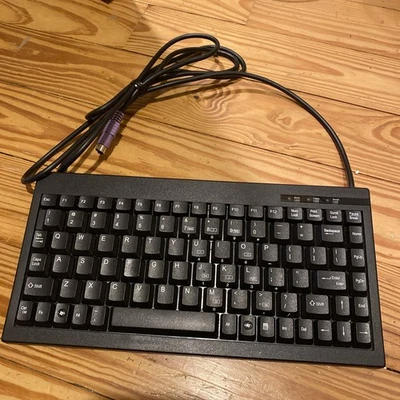 Made in USA ACK-595 ACK-Black PS/2 Mini Keyboard Embedded Numeric Keypad Black - Image 1 of 3