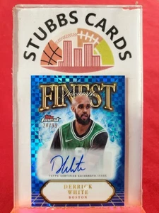 2025 Topps Finest Autographs #FA-DW Derrick White Celtics Blue X-FRACTOR 28/99 - Picture 1 of 2