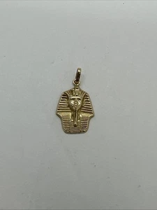 Colgante/dije faraón rey tut egipcio oro amarillo hueco 14K 1,0 gr - Imagen 1 de 6