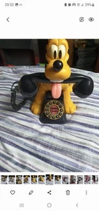 vintage Disney Telemania Collectible Push Button Animated Pluto Telephone - Picture 1 of 6