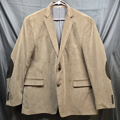 Saddlebred Brown Corduroy Coat Suit Men's Size 48L Sport Heritage Elbow Patch  - Image 1 of 4