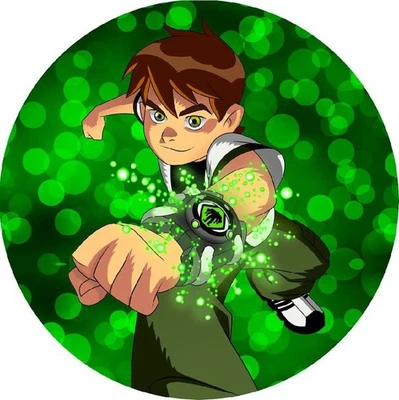 Ben 10 Omnitrix Vilgax Essbar Zuckermasse Tortenbild Tortenaufleger + 4 Muffin - Bild 1 von 4