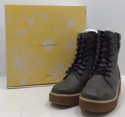 Yellow Box Women’s Izette Combat Boots In Gray US Size 7.5 M - Image 1 of 4