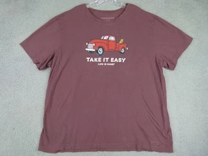 Life is Good Mens 3X-Large Brown Take It Easy Graphic Cotton T-Shirt - Picture 1 of 9