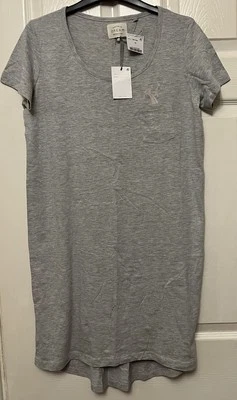 NEXT GREY COTTON BLEND POCKET TEE NIGHTSHIRT DRESS - SIZE XS - NWT - Image 1 of 4