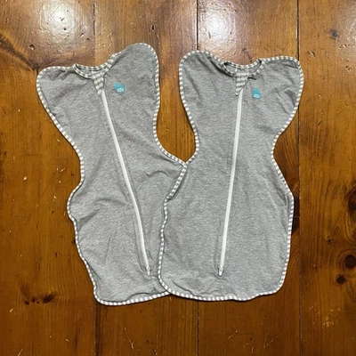 Lote de 2 Love to Dream Swaddle Up Original Pequeño 8-13lbs Gris 1.0 Tog Foto 1 de 3