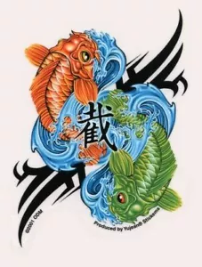 Fische KOI FISCHE Astrologie YIN YANG Symbol SELTEN EINGESTELLT Aufkleber ASIATISCH Decal - Bild 1 von 1