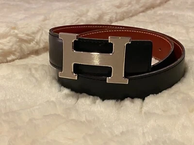 Cinturón Hermes Constance Vintage Lujo Negro y Rojo Mujer Talla 65 Foto 1 de 4