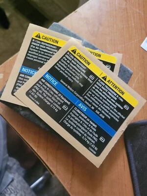 Nuevo de Lote Antiguo Pontiac Solstice Saturn Sky Guardabarros Lado del Conductor AC Calcomanía Pegatina GM 25831315 Foto 1 de 2